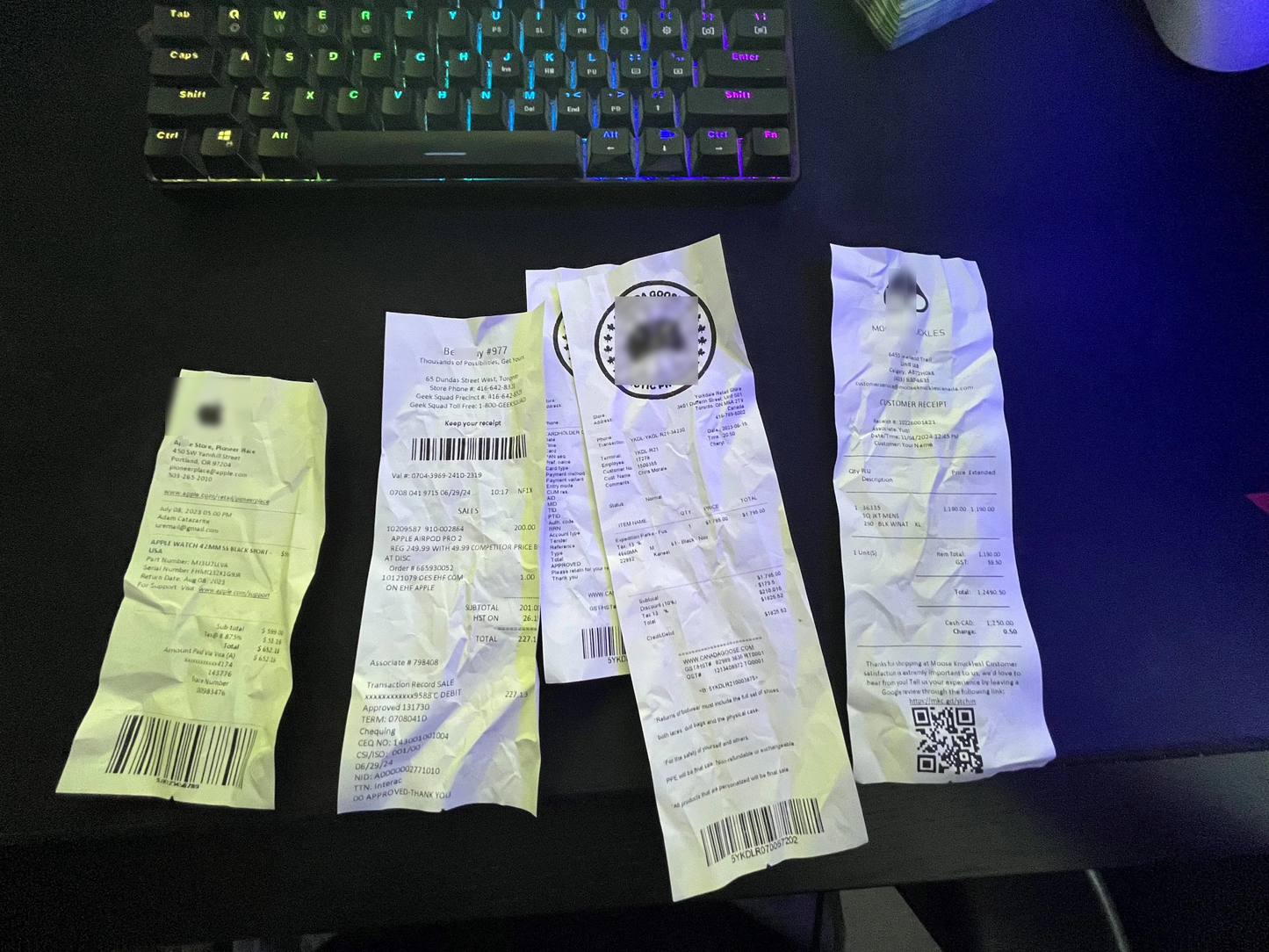 All Receipt Templates